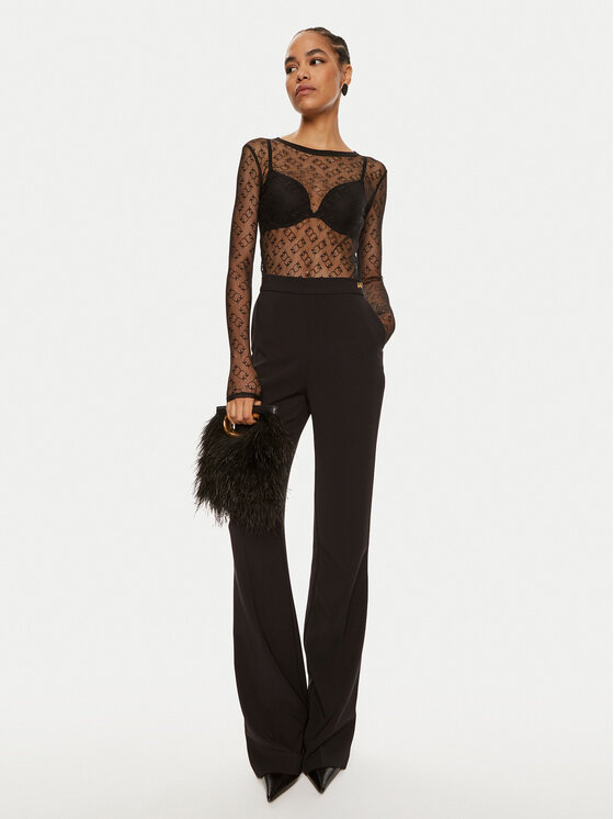 PINKO Pinko Blūze Brunei 103711 A21J Melns Regular Fit
