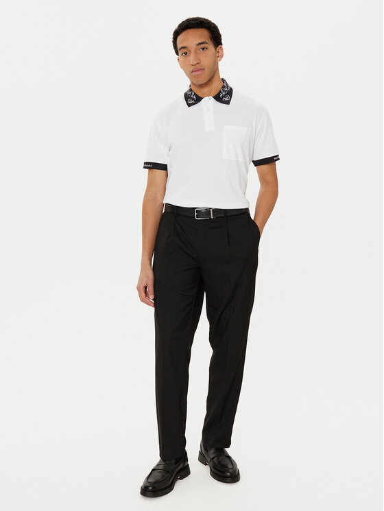 Versace Jeans Couture Versace Jeans Couture Polo 78GAGT04 Biały Regular Fit