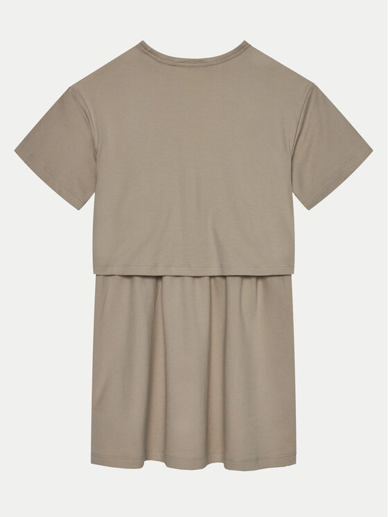 Calvin Klein Jeans Calvin Klein Jeans Kleid für den Alltag IG0IG02770 Beige Relaxed Fit