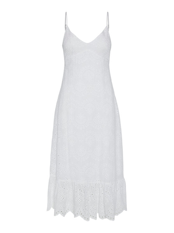 Pieces Pieces Vasarinė suknelė Vilde 17156565 Balta Regular Fit