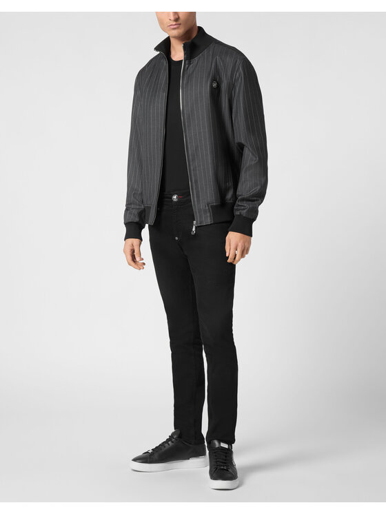 PHILIPP PLEIN PHILIPP PLEIN Kurtka bomber 22221 Beżowy Regular Fit