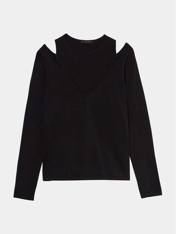 Sisley Sisley Svetr 1B7YM104G Černá Slim Fit