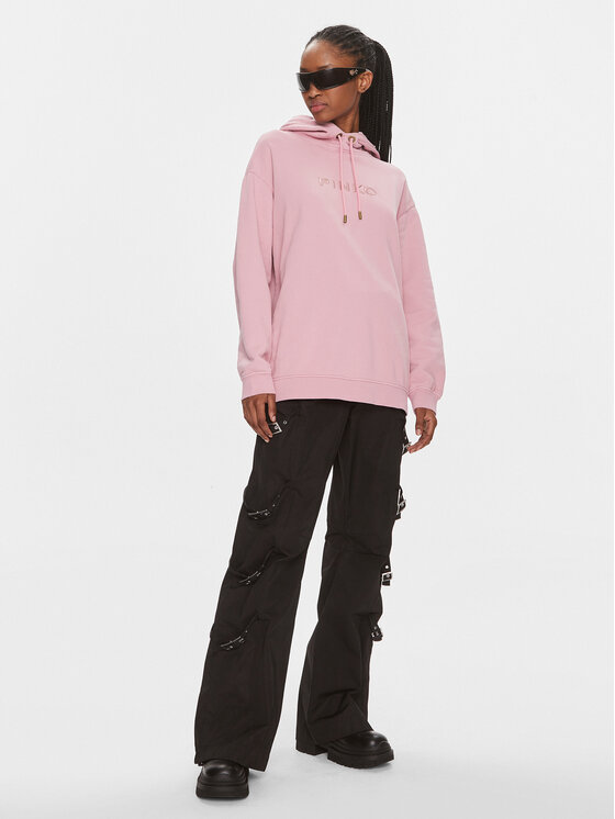 PINKO Pinko Суитшърт Skype 101685 A1N7 Розов Relaxed Fit