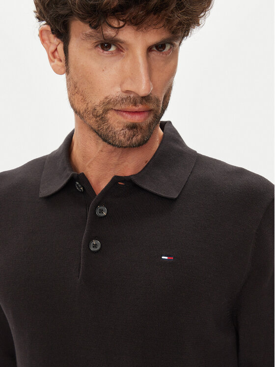 Tommy Jeans Tommy Jeans Пуловер Essential DM0DM20304 Черен Slim Fit
