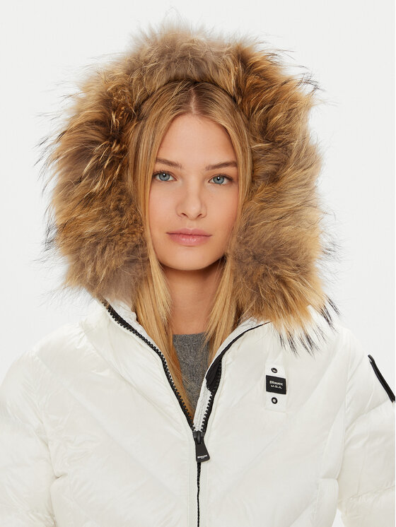 Blauer Blauer Зимно яке 24WBLDK03052 Бял Regular Fit