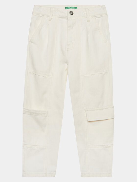 United Colors Of Benetton United Colors Of Benetton Auduma bikses 42C2CF02X Écru Regular Fit