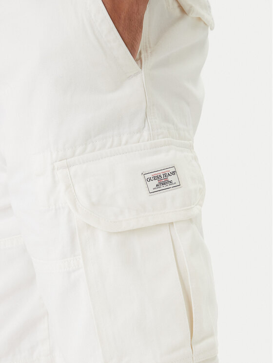 Guess Jeans Guess Jeans Шорти з тканини M6GD30 WGCV1 Écru Regular Fit