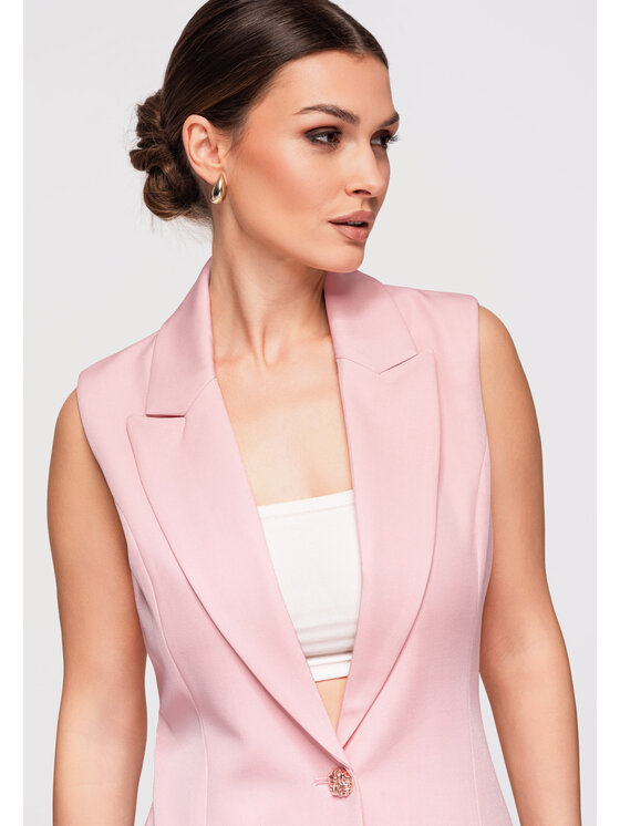 Ombre Ombre Sukienka wieczorowa LA-OM-DLR303 Różowy Slim Fit