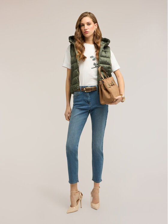 Motivi Motivi Jeansy P428Q204431N024 Turkusowy Skin Fit
