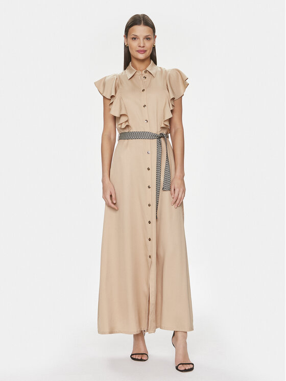 Gaudi Gaudi Hemdkleid 411BD15002 Beige Regular Fit