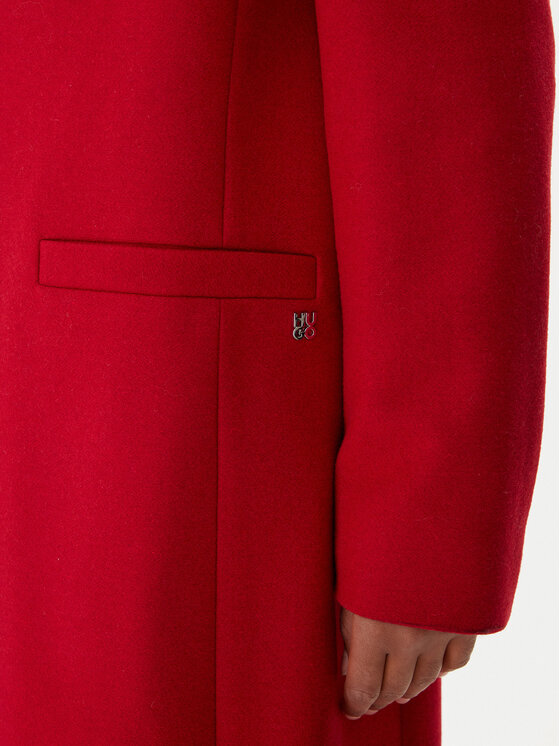 HUGO HUGO Wollmantel Mojeni 50547691 Rot Relaxed Fit