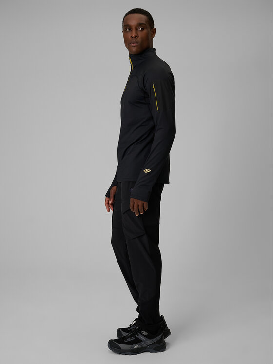 4F 4F Spodnie outdoor TREKKING Czarny Regular Fit