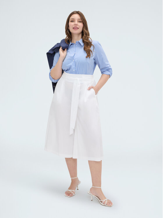 Fiorella Rubino Fiorella Rubino Pantaloni di tessuto P717L002527N011 Bianco A-Line Fit