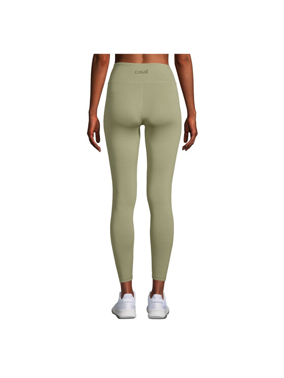 Casall Casall Legginsy Overlap High Waist Tights Zielony Slim Fit