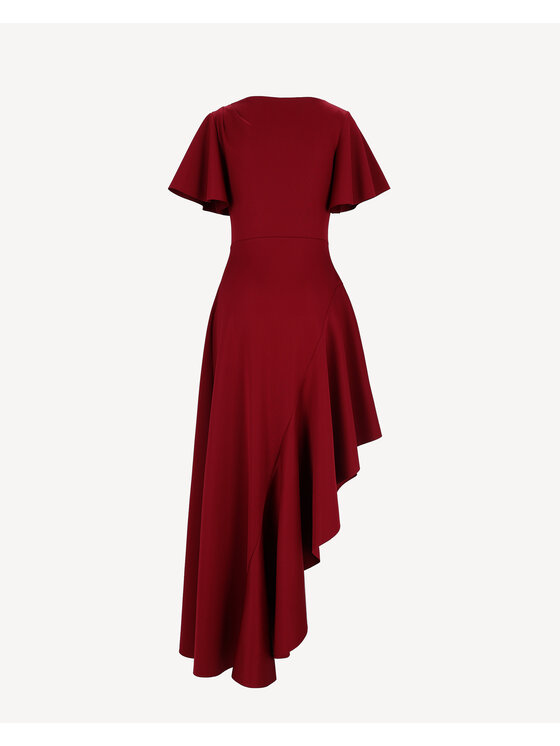 Castellani Castellani Sukienka codzienna Sukienka Nour Bordowy Regular Fit