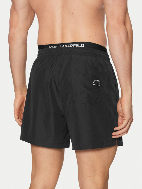 KARL LAGERFELD KARL LAGERFELD Ujumisšortsid A1M46054 Must Regular Fit