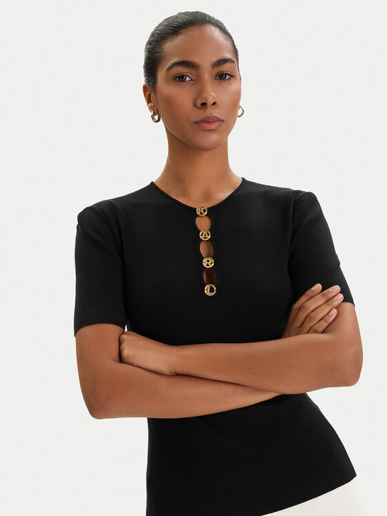 KARL LAGERFELD KARL LAGERFELD Блуза B1W18014 Черен Slim Fit