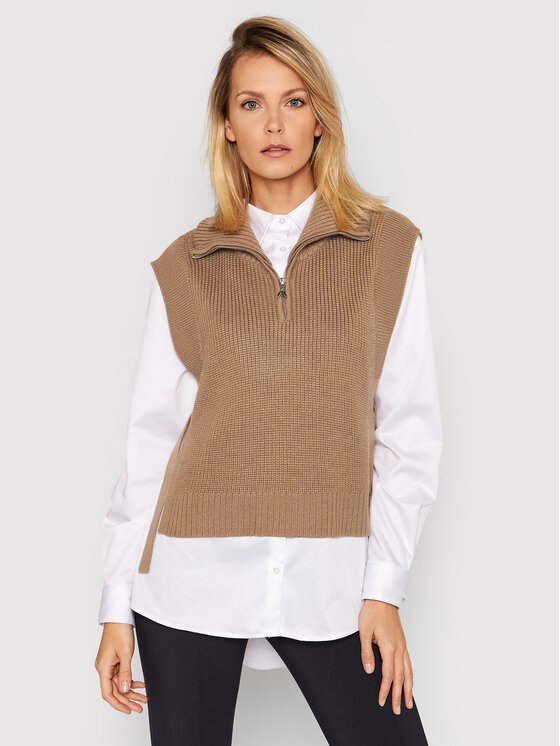 Patrizia Pepe Patrizia Pepe Veste 2M4156/A9O3-B729 Brūns Regular Fit