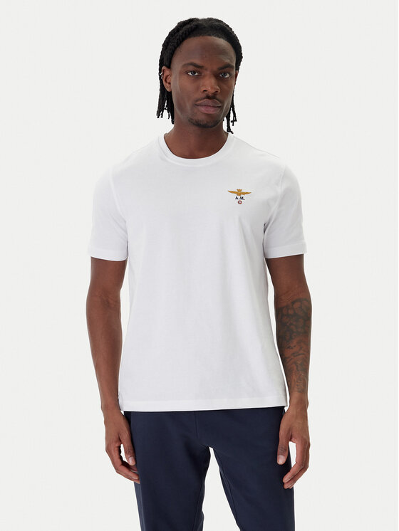 Aeronautica Militare Tricou 261TS1580UJ00372 Alb Regular Fit
