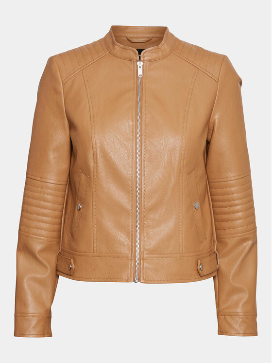 Vero Moda Vero Moda Kurtka z imitacji skóry Love 10300241 Brązowy Regular Fit