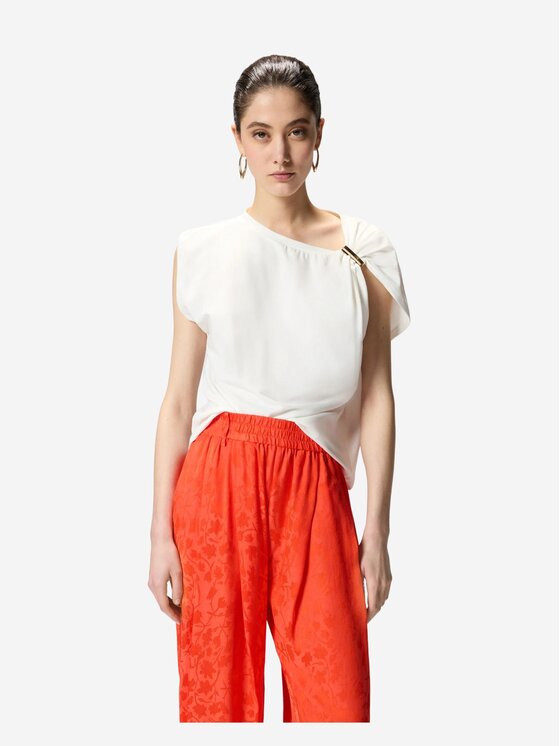 PINKO PINKO Τοπ MELODY MAGLIA JERSEY COTONE ST Λευκό Regular Fit