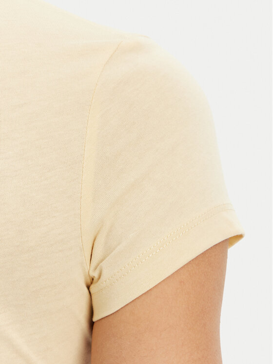 Tommy Jeans Tommy Jeans Majica Tonal Linear DW0DW20315 Rumena Slim Fit