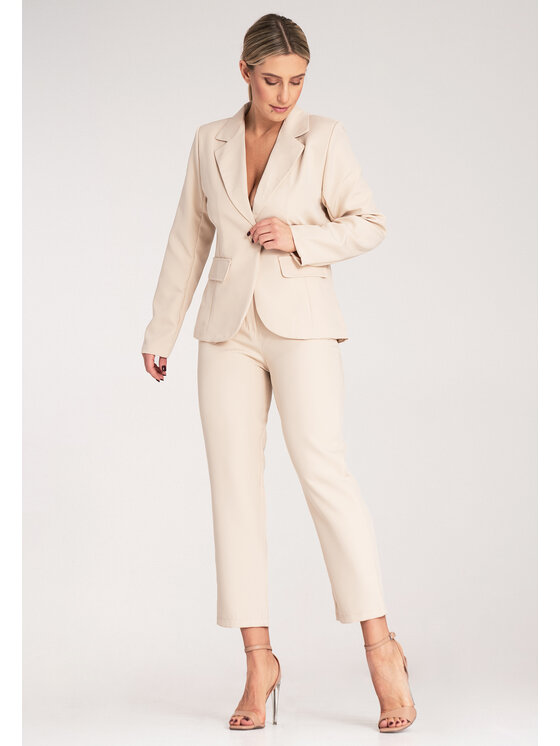 FIGL FIGL Completo blazer e pantaloni di tessuto M1148 Beige Regular Fit