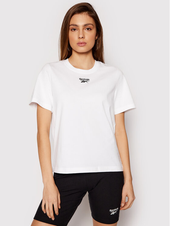 Reebok t 2025 shirt femme blanche