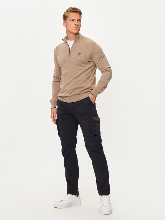 Aeronautica Militare Aeronautica Militare Stoffhose 242PA1329CT2443 Dunkelblau Regular Fit