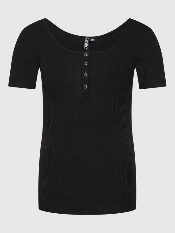 Pieces Pieces Bluse Kitte 17101439 Schwarz Slim Fit