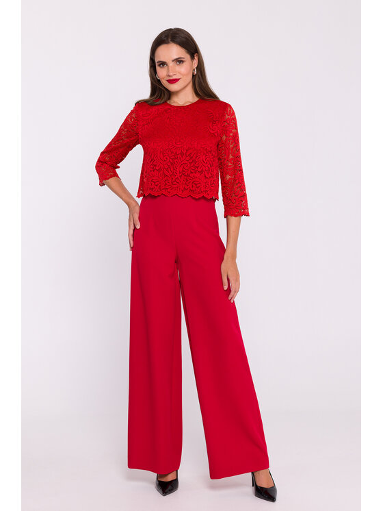 Stylove Stylove Kombinezon S381 Czerwony Ladies Fit