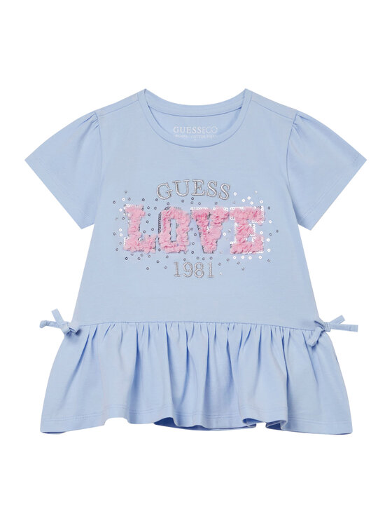 Guess Guess T-Shirt K6RI24 K6YW4 Modrá Regular Fit