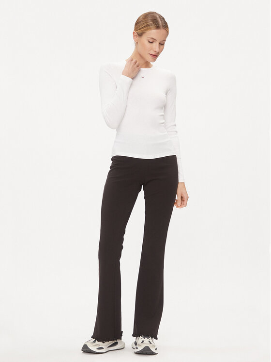 Tommy Jeans Tommy Jeans Hlače DW0DW17311 Crna Flare Fit