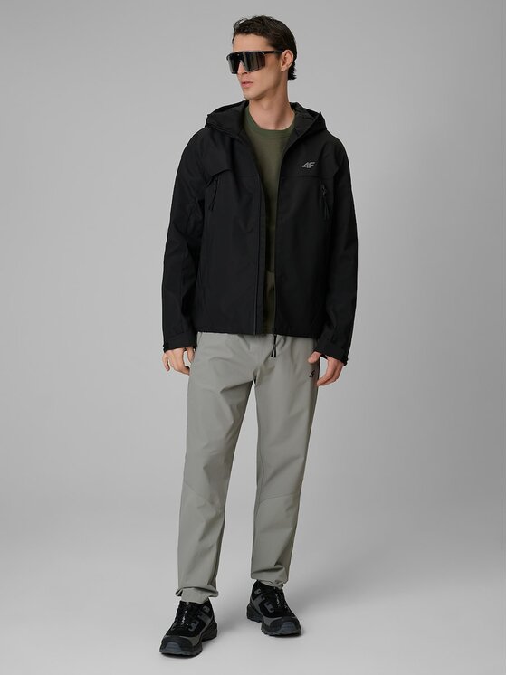 4F 4F Giacca di transizione 4FWSS26TTJAM1121-20S Nero Regular Fit