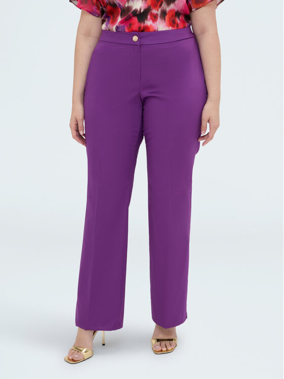 Fiorella Rubino Fiorella Rubino Spodnie materiałowe P076T005473N029 Fioletowy Regular Fit