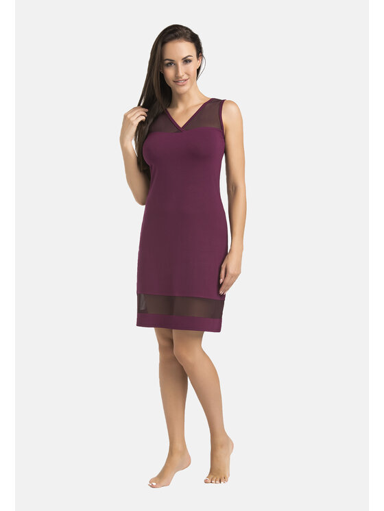 Teyli Teyli Koszula nocna 218 Fioletowy Regular Fit