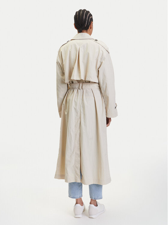 Tommy Hilfiger Tommy Hilfiger Trenčkot WW0WW45632 Béžová Oversize