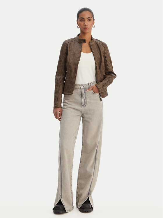 Desigual Desigual Pārejas jaka 26SWEW10 Brūns Regular Fit