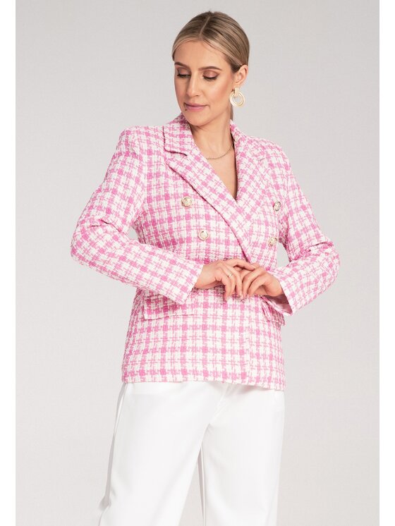 FIGL FIGL Marynarka M1130 Różowy Regular Fit