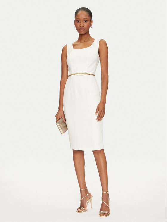 Marciano Guess Marciano Guess Rochie cocktail 5GGK12 7300A Écru Regular Fit