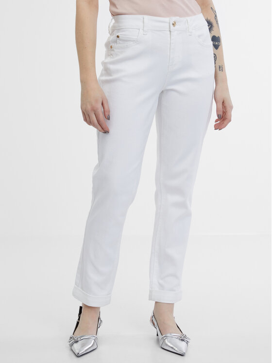 Orsay Orsay Jeansy 1000190000000__38 Biały Straight Fit