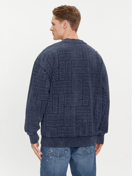 HUGO Hugo Majica dugih rukava Nenry 50510545 Tamnoplava Relaxed Fit