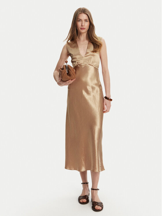 Max Mara Max Mara Sukienka koktajlowa Glizia 2516221048 Brązowy Regular Fit