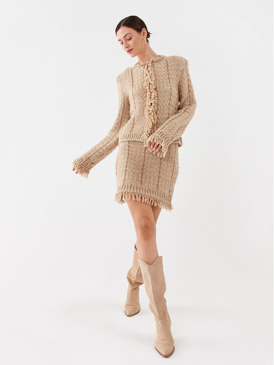 TWINSET TWINSET Мини пола 232TP3631 Бежов Slim Fit