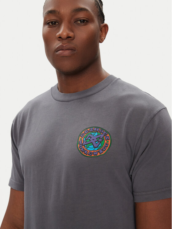 DC DC T-Shirt ADYZT05458 Szary Heritage Fit