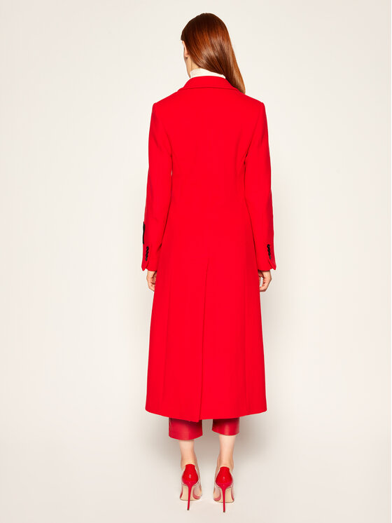 MSGM MSGM Volneni plašč 2941MDC15 207521 Rdeča Regular Fit