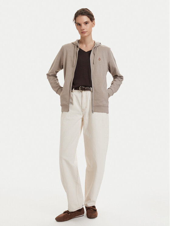 Beverly Hills Polo Club Beverly Hills Polo Club Majica dugih rukava P-SS26W-F546540 Bež Regular Fit