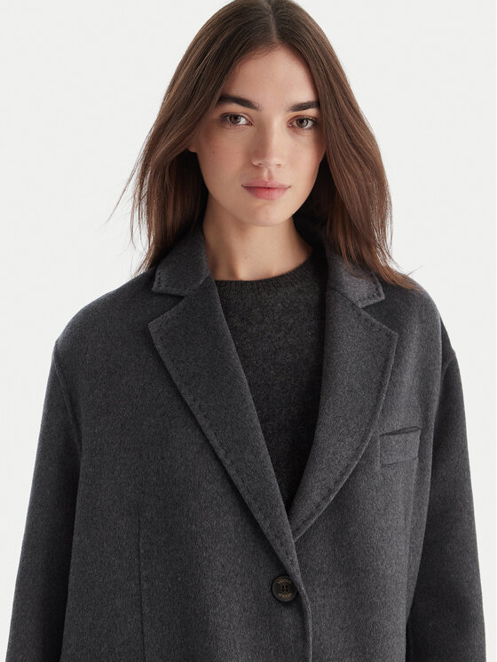 ViCOLO ViCOLO Palton de lână TF0005 Gri Regular Fit
