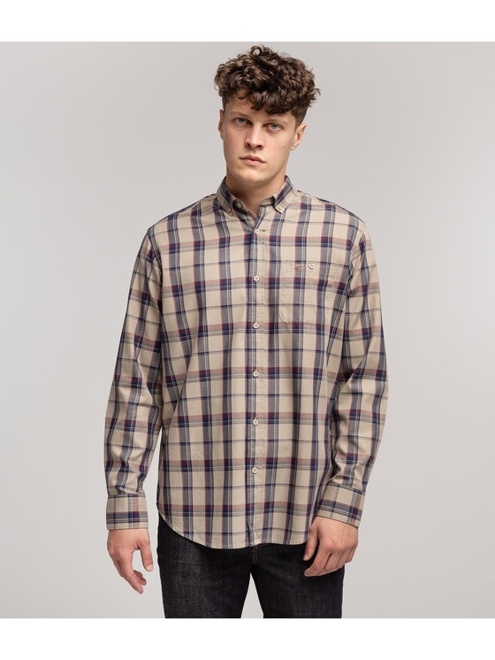 Lee Cooper Lee Cooper Koszula NEW TENBY Beżowy Comfort Fit