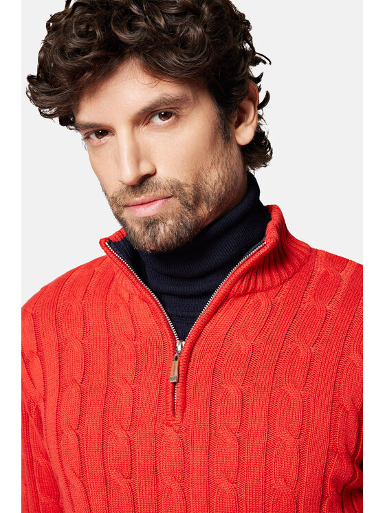 Lancerto Lancerto Sweter Ronald SW073223000087 Czerwony Regular Fit